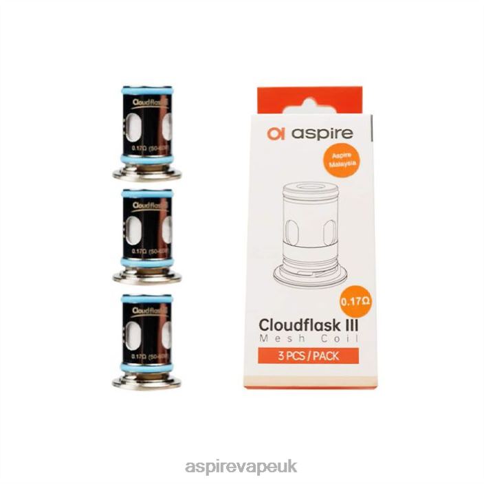 Aspire UK Vape 24V6F207 - Aspire Cloudflask III Mesh Coil 0.17 Ohm/3 PCS Per Pack