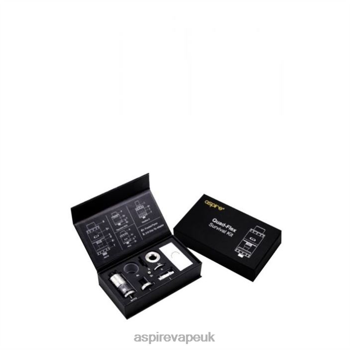 Aspire Vape UK 24V6F191 - Aspire Quad-Flex Survival Kit Stainless Steel