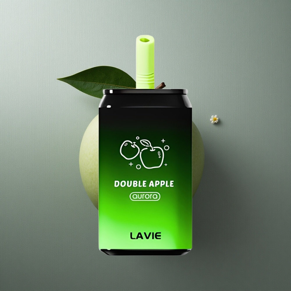 Double Apple LAVIE Aurora 11000 Puffs UK Vape Wholesale Rechargeable 22ML