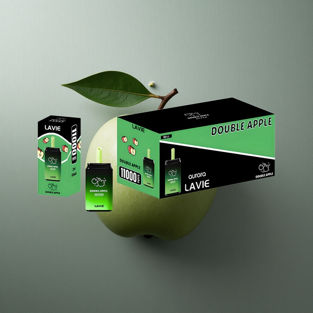 Double Apple LAVIE Aurora 11000 Puffs UK Vape Wholesale Rechargeable 22ML