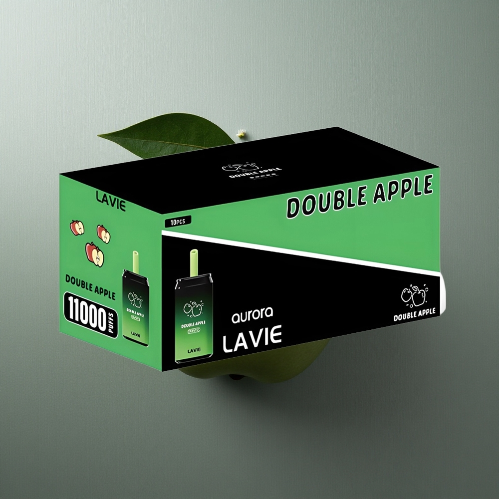 Double Apple LAVIE Aurora 11000 Puffs UK Vape Wholesale Rechargeable 22ML