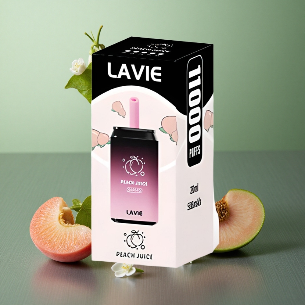 Peach Juice LAVIE Aurora 11000 Puffs UK Vape Wholesale Rechargeable Type C