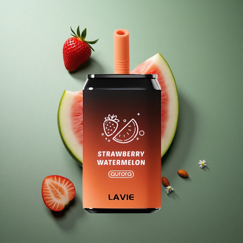 Strawberry Watermelon LAVIE Aurora 11000 Puffs UK Vape Wholesale 22ML Rechargeable