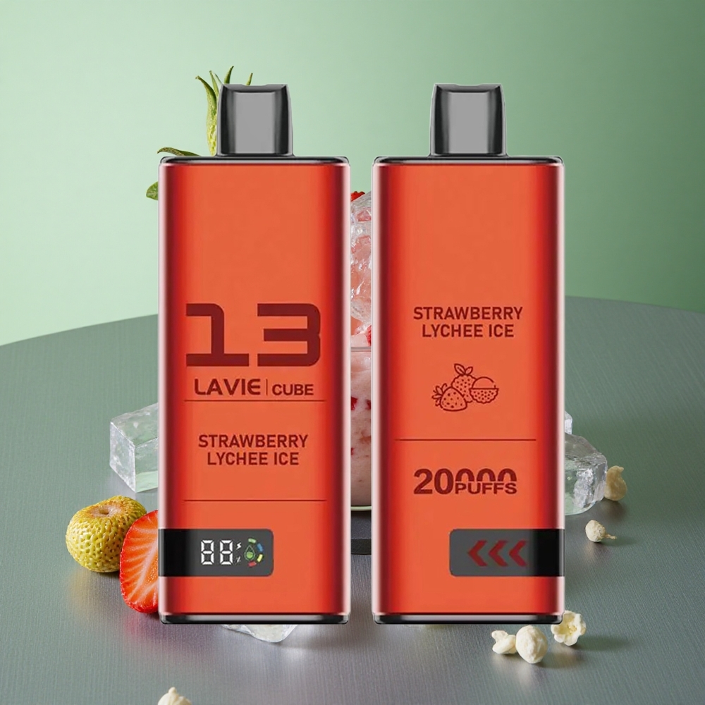 Strawberry Lychee Ice Lavie Cube 20000 Puffs UK Vape Wholesale Disposable Vape