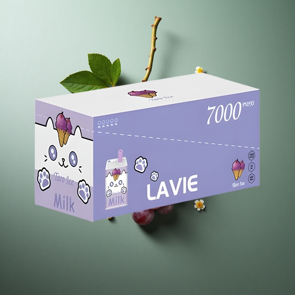 Grape Ice LAVIE Milk 7000 Puffs UK vape wholesale 16ML Rechargeable