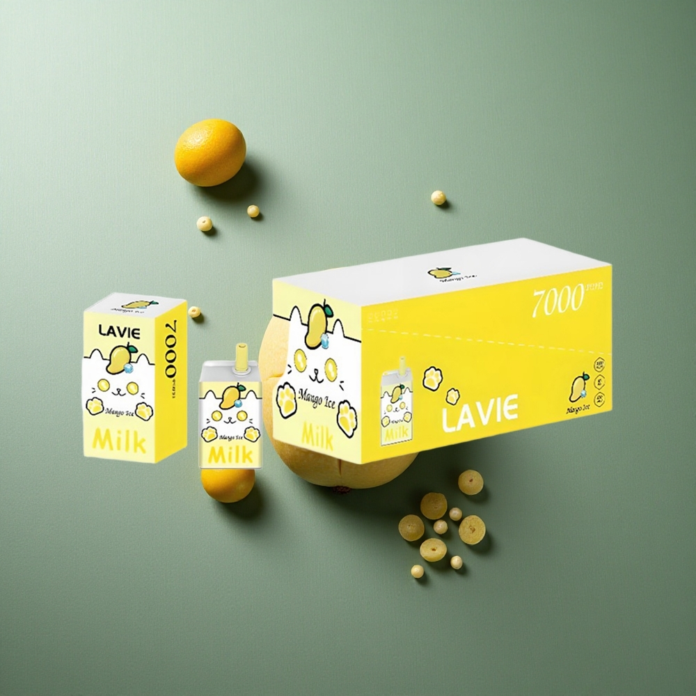 Mango Ice LAVIE Milk 7000 Puffs UK Vape Wholesale Rechargeable Type C