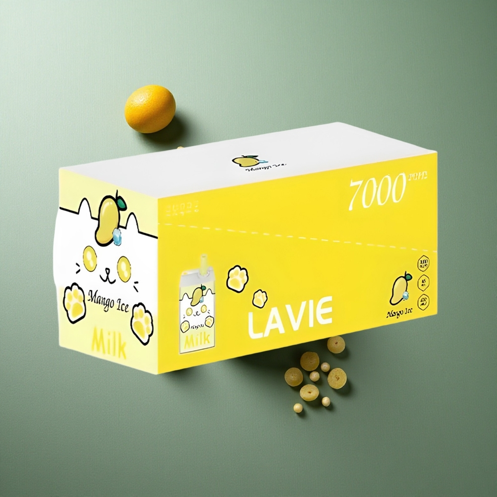 Mango Ice LAVIE Milk 7000 Puffs UK Vape Wholesale Rechargeable Type C