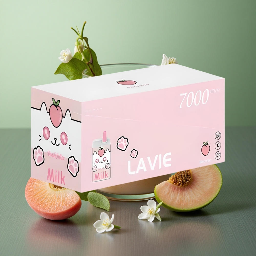 Peach Juice Lavie Milk 7000 Puffs UK Vape Wholesale Rechargeable 16ML
