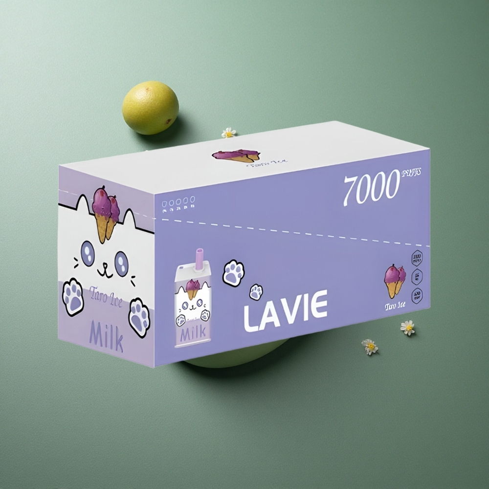 Taro Ice LAVIE Milk 7000 Puffs Disposable Vape UK Vape Wholesale Type C Rechargeable