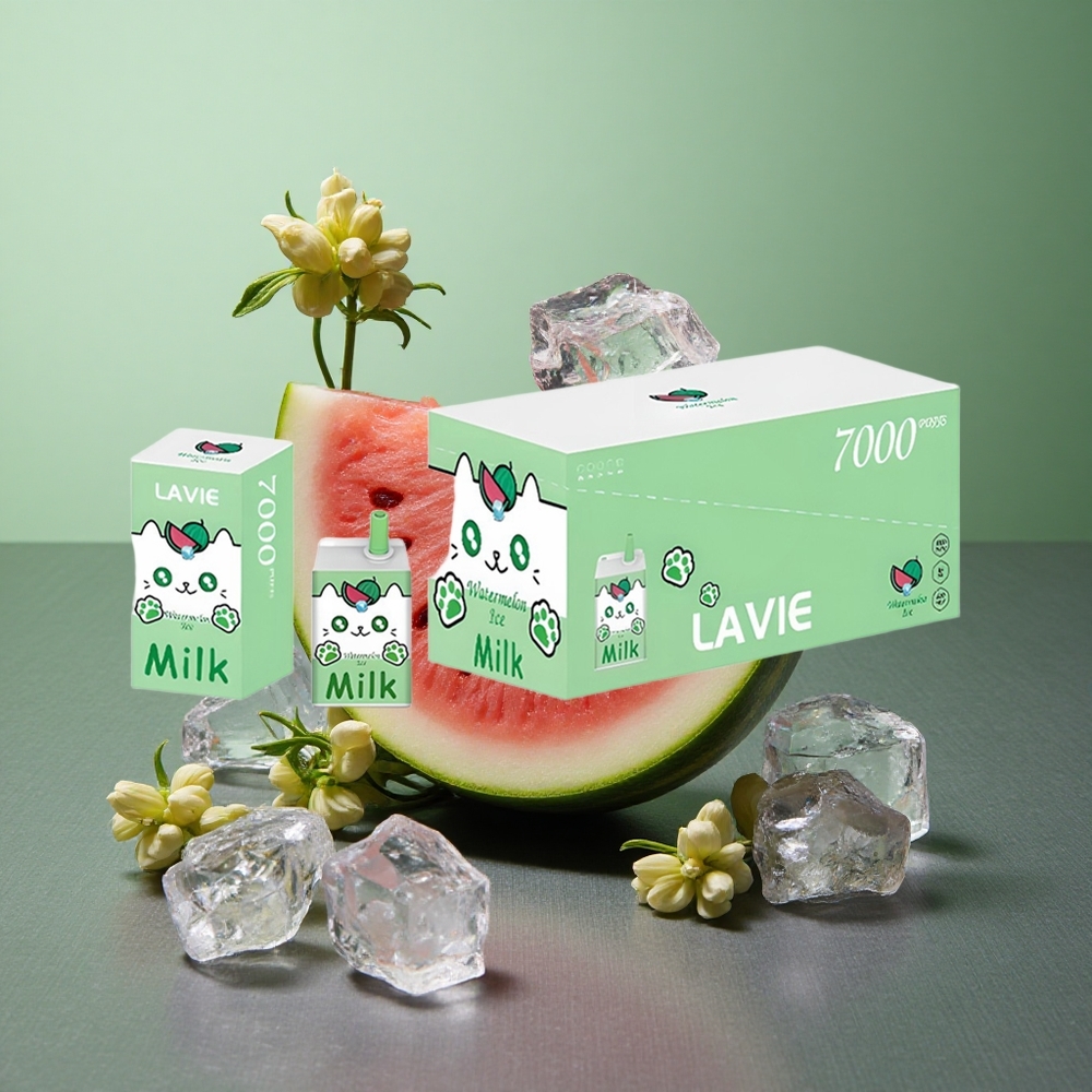 Watermelon Ice LAVIE Milk 7000 Puffs UK Vape Wholesale 16ML Rechargeable