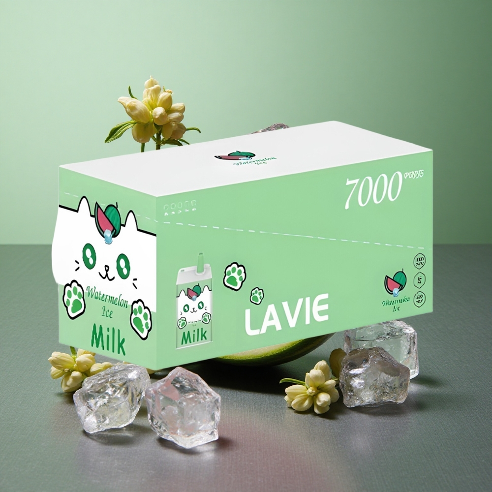 Watermelon Ice LAVIE Milk 7000 Puffs UK Vape Wholesale 16ML Rechargeable