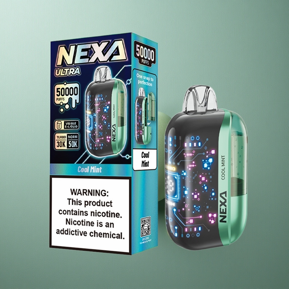 Cool Mint NEXA Ultra 50000 Puffs UK Vape Wholesale 20ml Type-C Charging