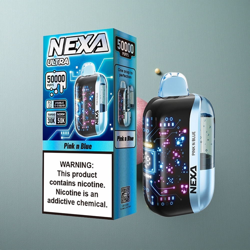 Pink N Blue NEXA Ultra 50K Disposable Vape UK vape wholesale 20ml Prefilled Capacity
