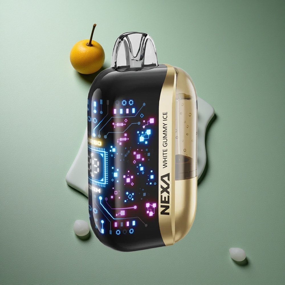 White Gummy Ice NEXA Ultra 50K Disposable Vape UK Vape Wholesale 20ml Prefilled 800mAh Battery