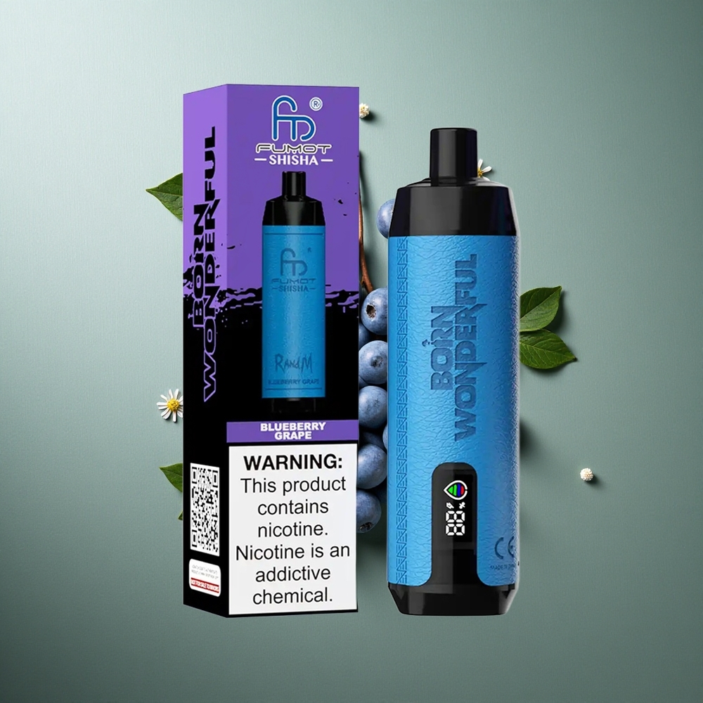 Blueberry Grape RandM Fumot Shisha 10000 Puffs UK Vape Wholesale 18ml Prefilled