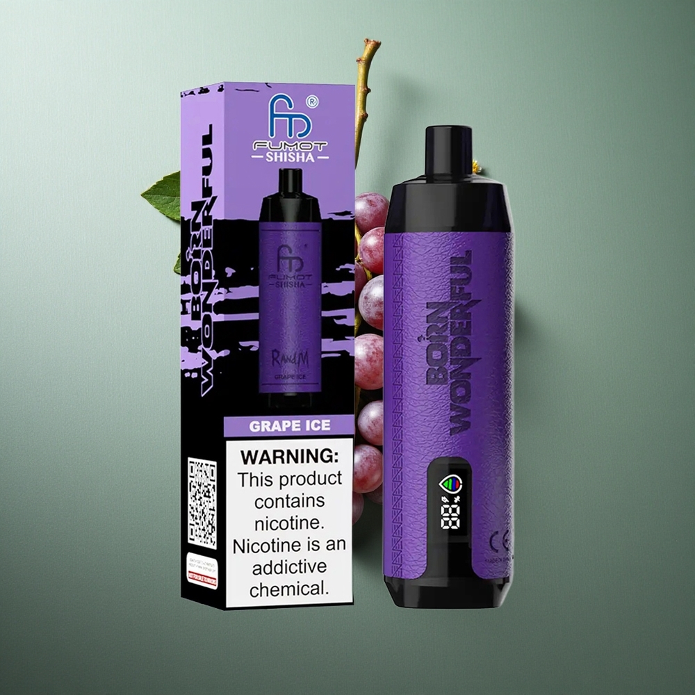 Grape Ice RandM Fumot Shisha 10000 Puffs UK Vape Wholesale 18ml Prefilled