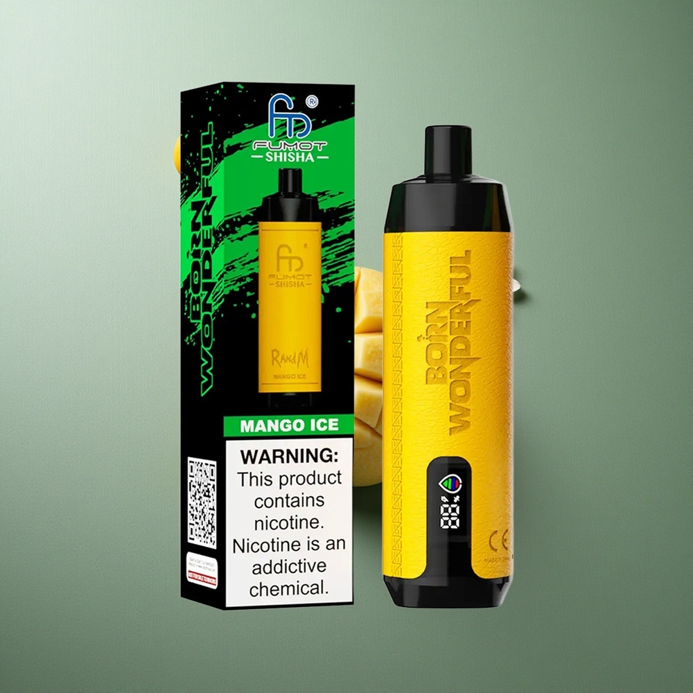 Mango Ice RandM Fumot Shisha 10000 Puffs UK vape wholesale with Type-C Port