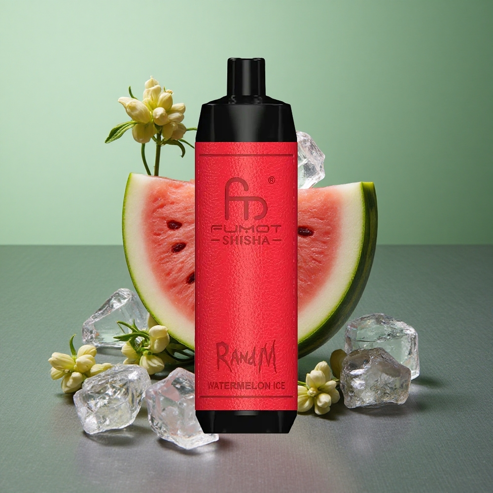Watermelon Ice RandM Fumot Shisha 10000 Puffs UK Vape Wholesale with 18ml Prefilled e-liquid