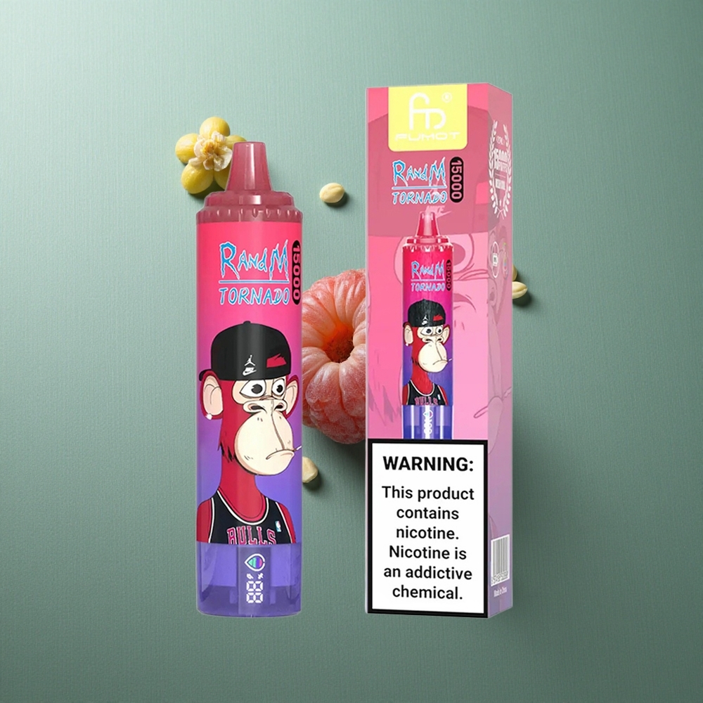 Bluesour Raspberry RandM Fumot Tornado 15000 Puffs UK vape wholesale with LCD Display Screen