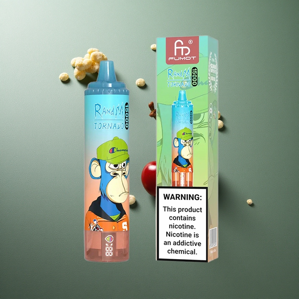 Cherry Cola RandM Fumot Tornado 15000 Puffs UK Vape Wholesale LCD Display