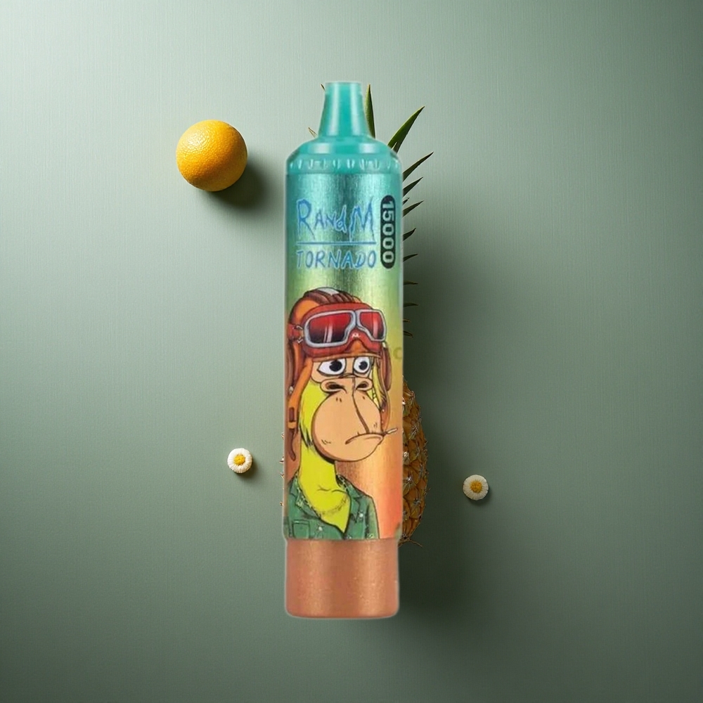 Iced Pineapple RandM Fumot Tornado 15000 Puffs UK vape wholesale with LCD Display Screen