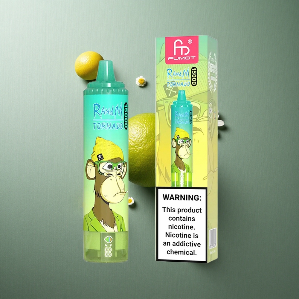 Lemon Lime RandM Fumot Tornado 15000 Puffs UK Vape Wholesale Mesh Coil