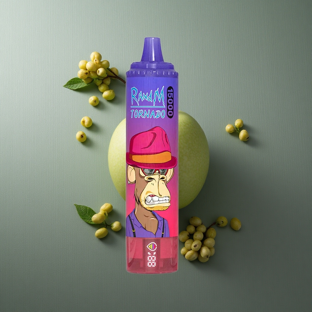 Sour Apple RandM Fumot Tornado 15000 Puffs UK vape wholesale with LCD Display