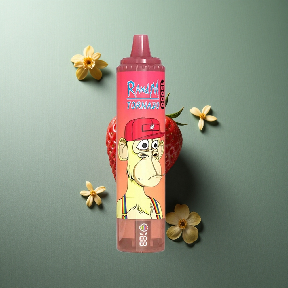 Strawberry Red Bull RandM Fumot Tornado 15000 Puffs UK vape wholesale Type-C Rechargeable
