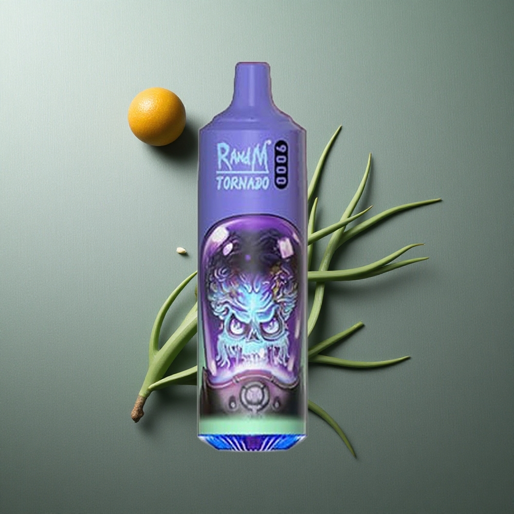Aloe Grape RandM Fumot Tornado 9000 Puffs UK Vape Wholesale with RGB Display & Mesh Coil
