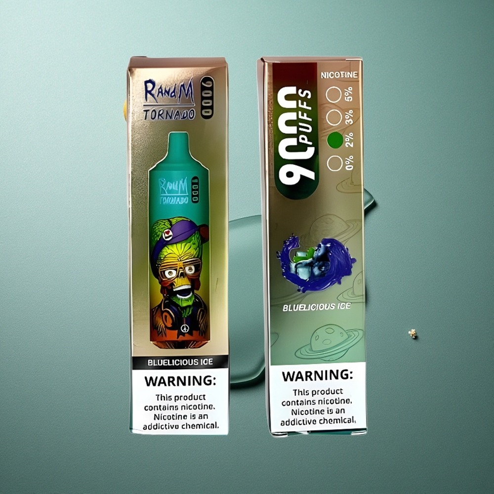 Bluelicious Ice RandM Fumot Tornado 9000 Puffs UK vape wholesale Mesh Coil 18mL