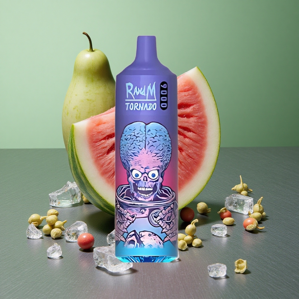 Watermelon Brazz Ice RandM Fumot Tornado 9000 Puffs UK vape wholesale 18mL Mesh Coil