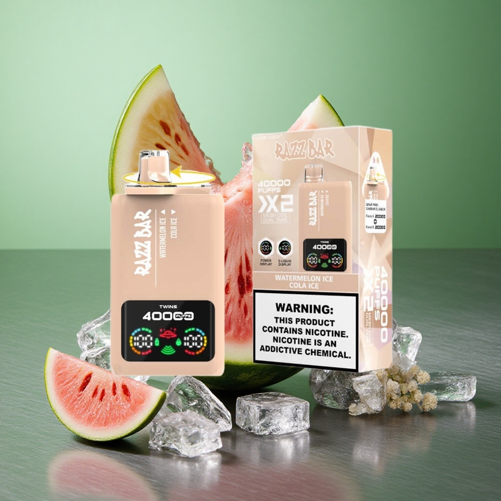 Watermelon Ice Cola Ice Razz Bar 40000 Puffs Disposable Vape UK Vape Wholesale Power Screen Display