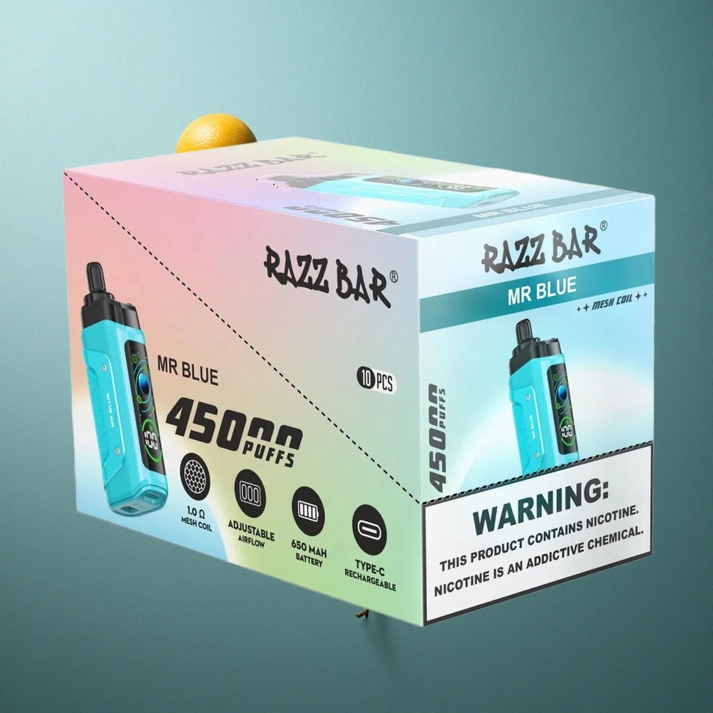 Blue Razz Bar 45000 Puffs Disposable Vape UK Vape Wholesale Type-C Rechargeable