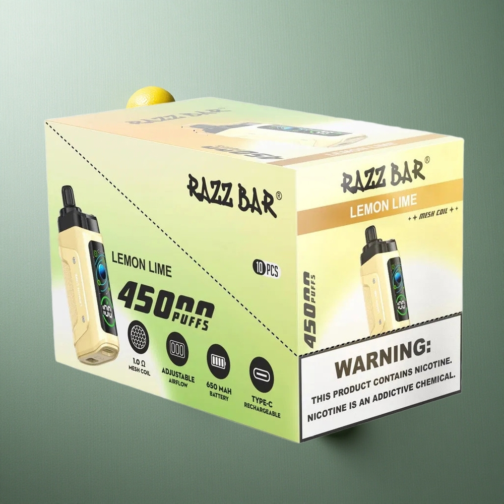 Lemon Lime Razz Bar 45000 Puffs UK Vape Wholesale Adjustable Airflow