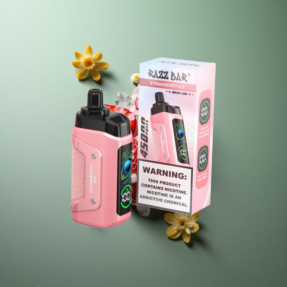 Strawberry Ice Razz Bar 45000 Puffs UK Vape Wholesale Adjustable Airflow