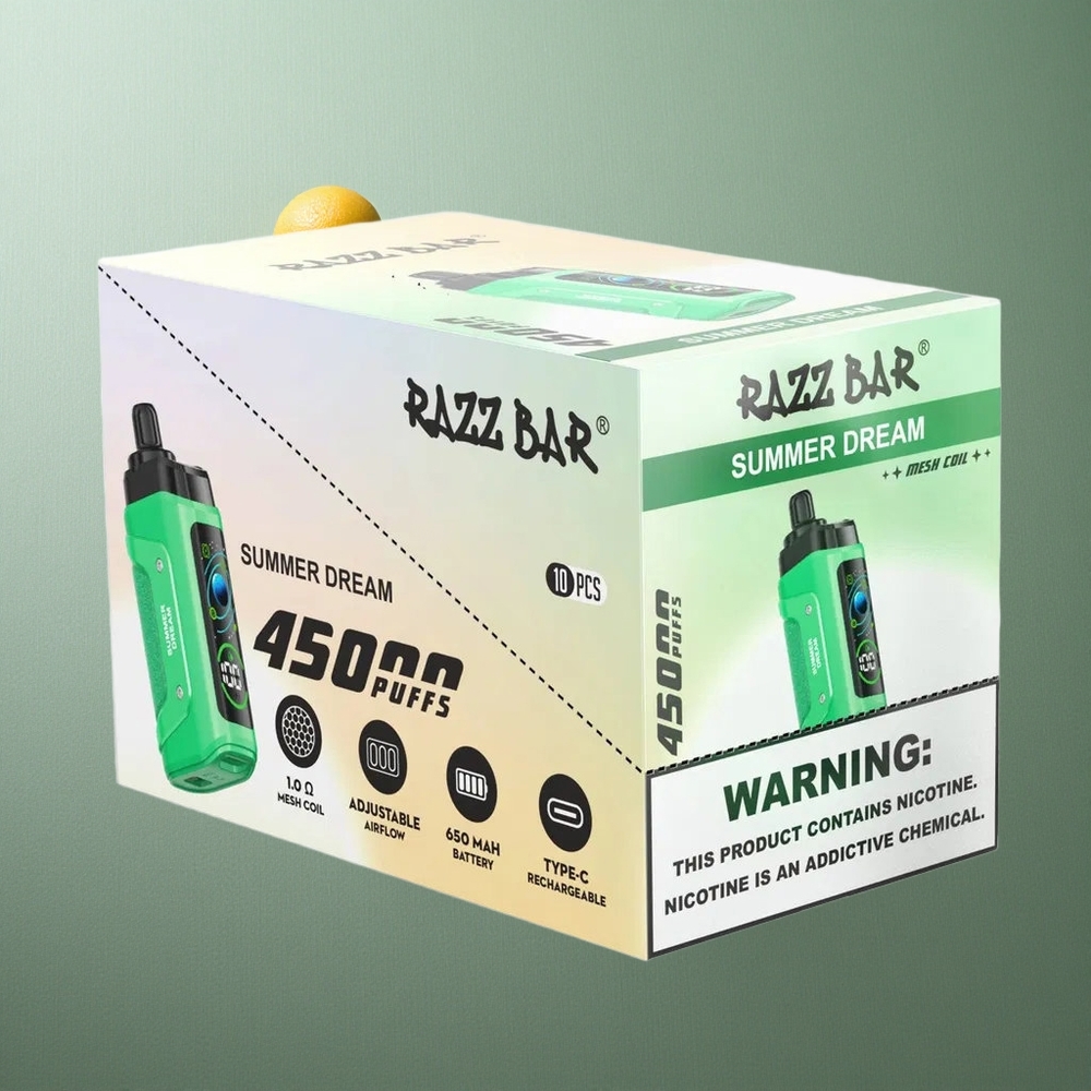 Summer Dream Razz Bar 45000 Puffs UK Vape Wholesale Disposable Vape with Adjustable Airflow