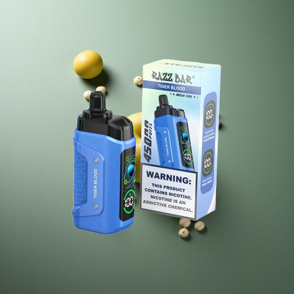 Tiger Blood & Razz Bar 45000 Puffs Adjustable Airflow Disposable Vape UK Vape Wholesale