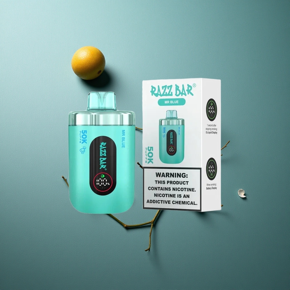 Blue Razz Razz Bar 50K Puffs Disposable Vape UK Vape Wholesale Type-C Rechargeable