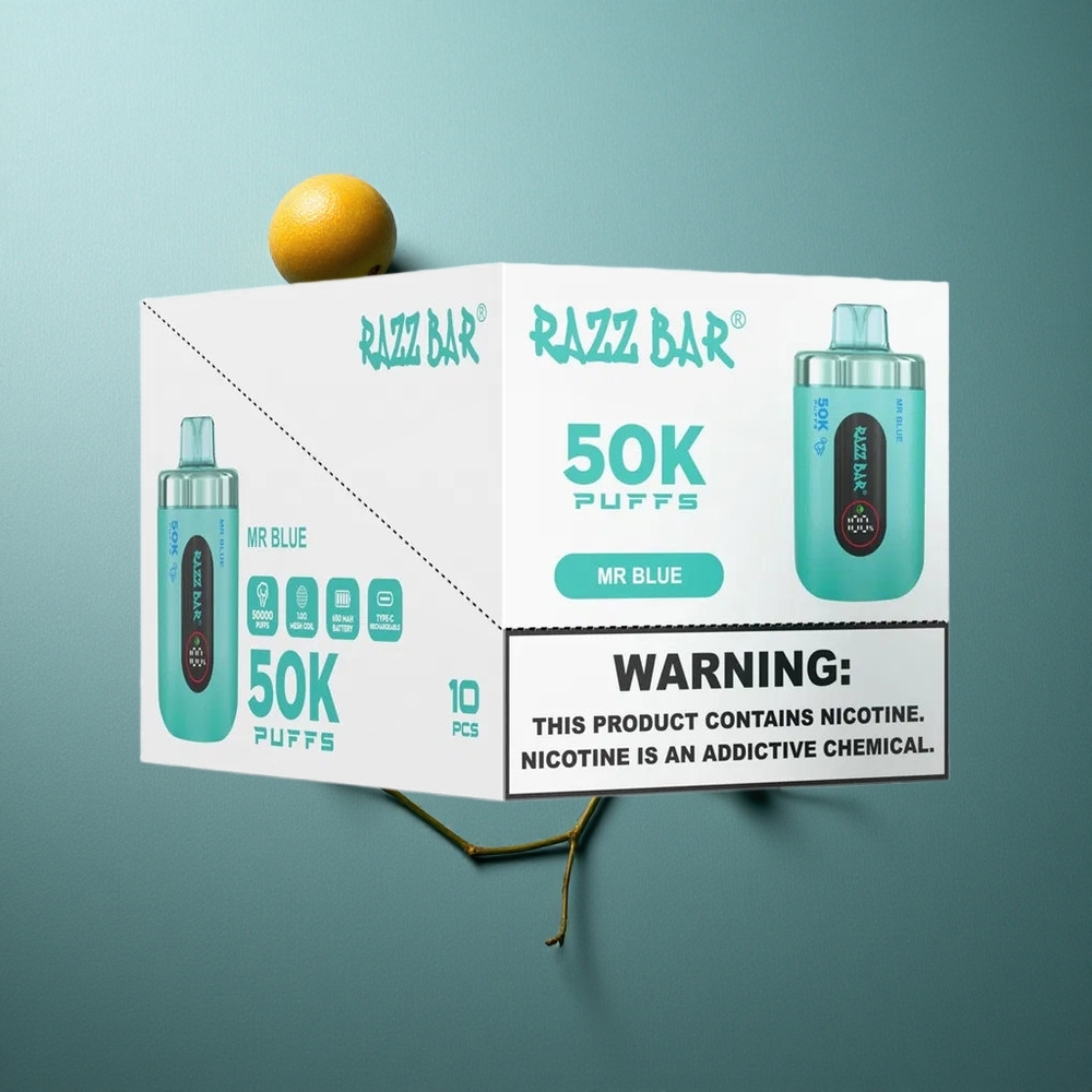 Blue Razz Razz Bar 50K Puffs Disposable Vape UK Vape Wholesale Type-C Rechargeable