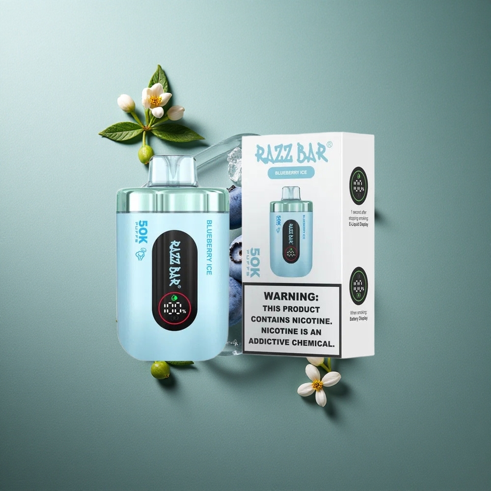 Blueberry Ice Razz Bar 50K Puffs UK Vape Wholesale Disposable Vape