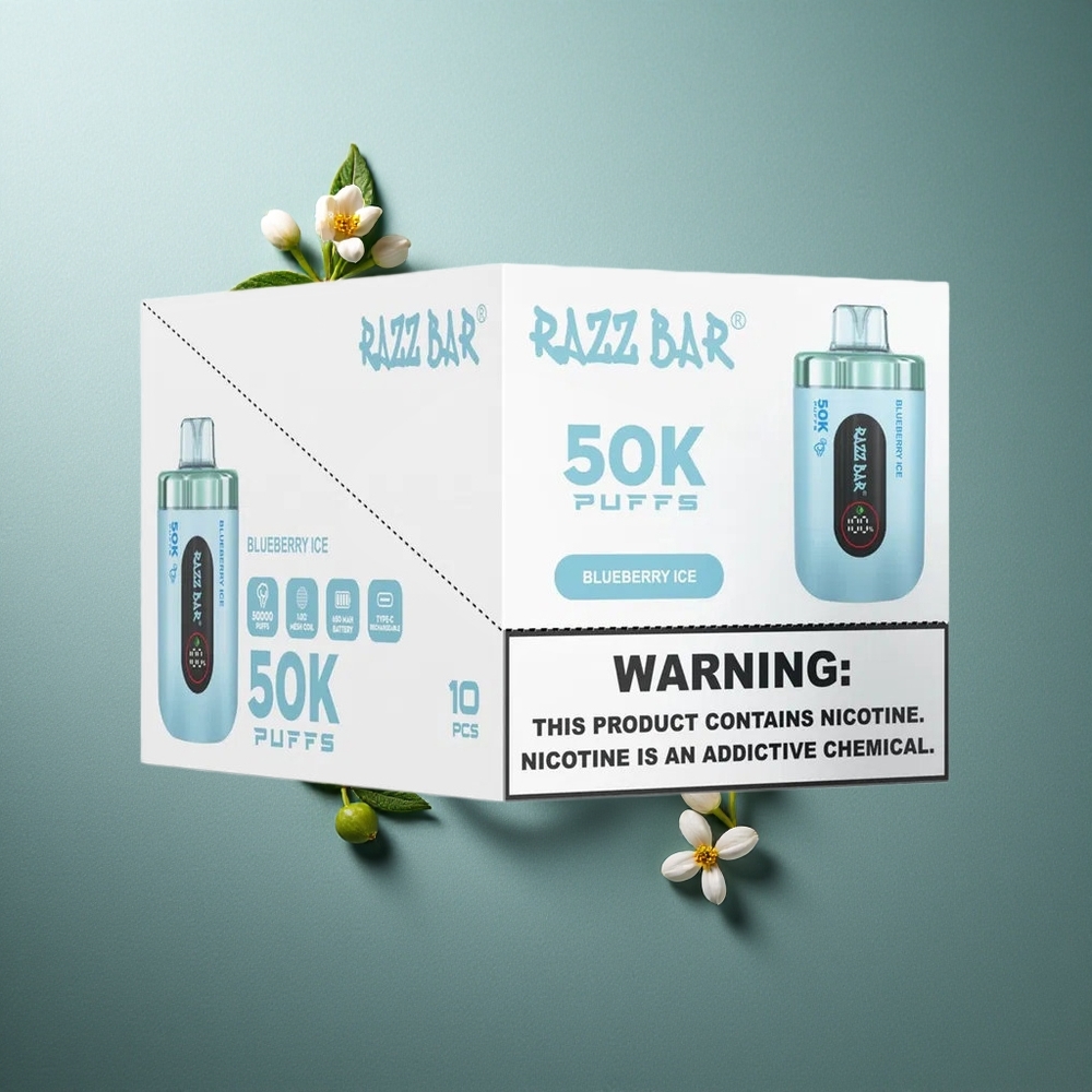 Blueberry Ice Razz Bar 50K Puffs UK Vape Wholesale Disposable Vape