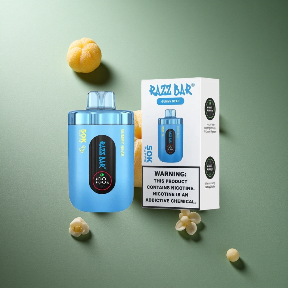 Gummy Bear Razz Bar 50K Puffs Disposable Vape UK Vape Wholesale Type-C Rechargeable
