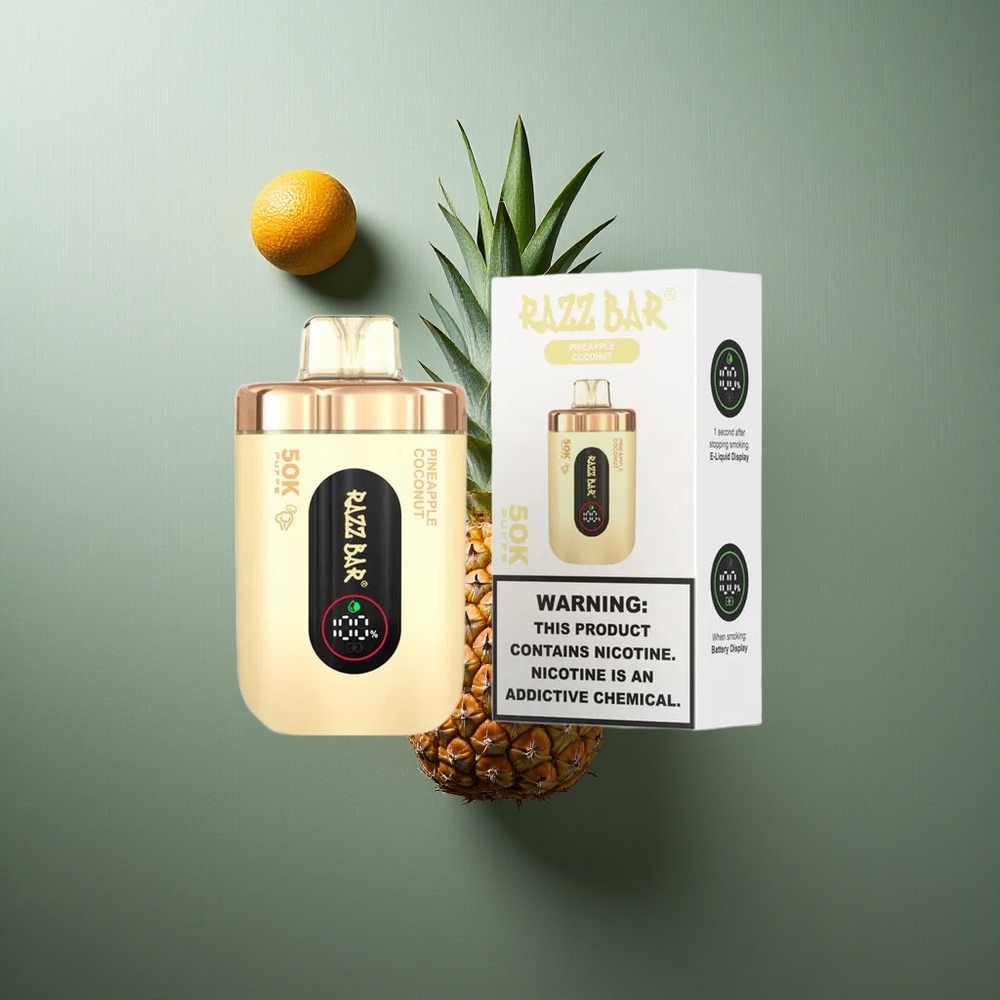 Pineapple Coconut Razz Bar Disposable Vape 50K Puffs UK Vape Wholesale Type-C Rechargeable
