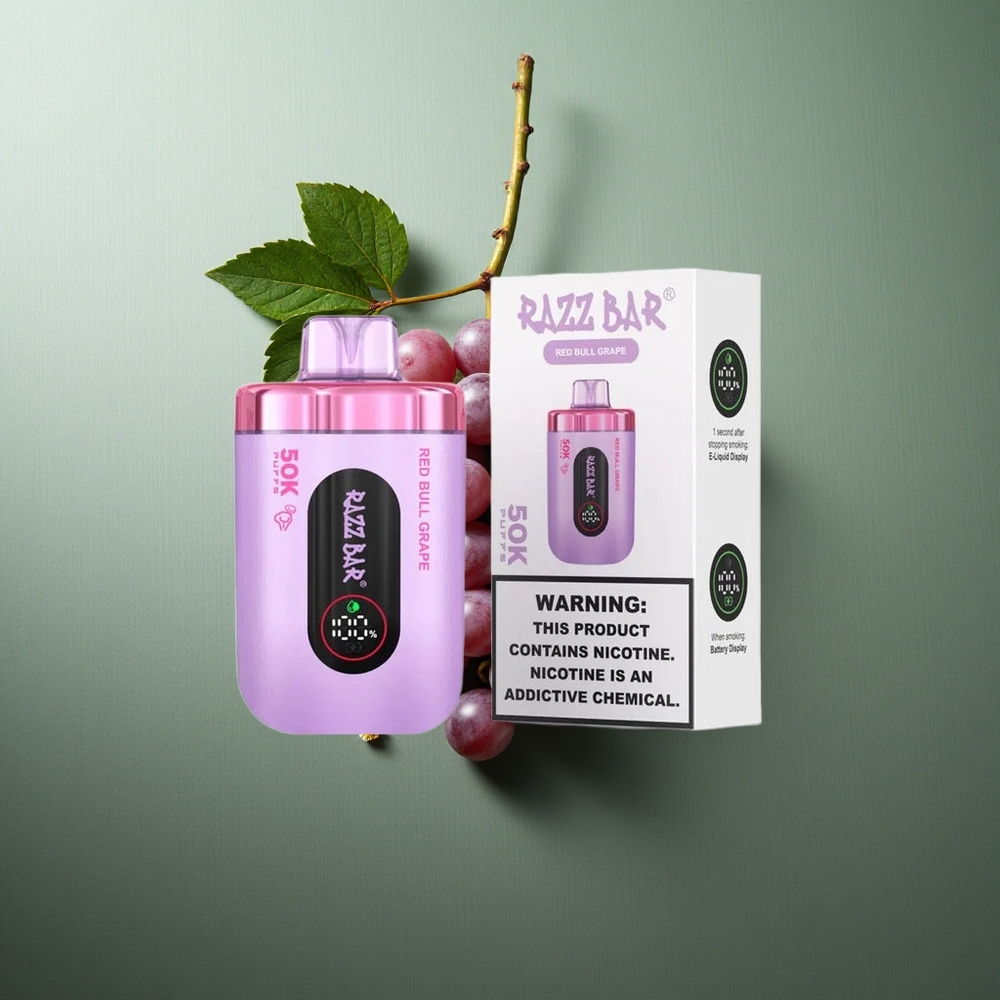 Red Bull Grape Razz Bar 50K Puffs Disposable Vape UK vape wholesale Rechargeable 650mAh