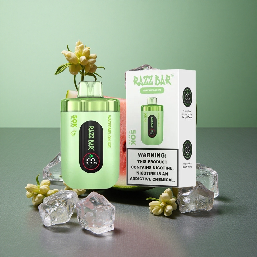 Watermelon Ice Razz Bar 50K Puffs UK Vape Wholesale Rechargeable