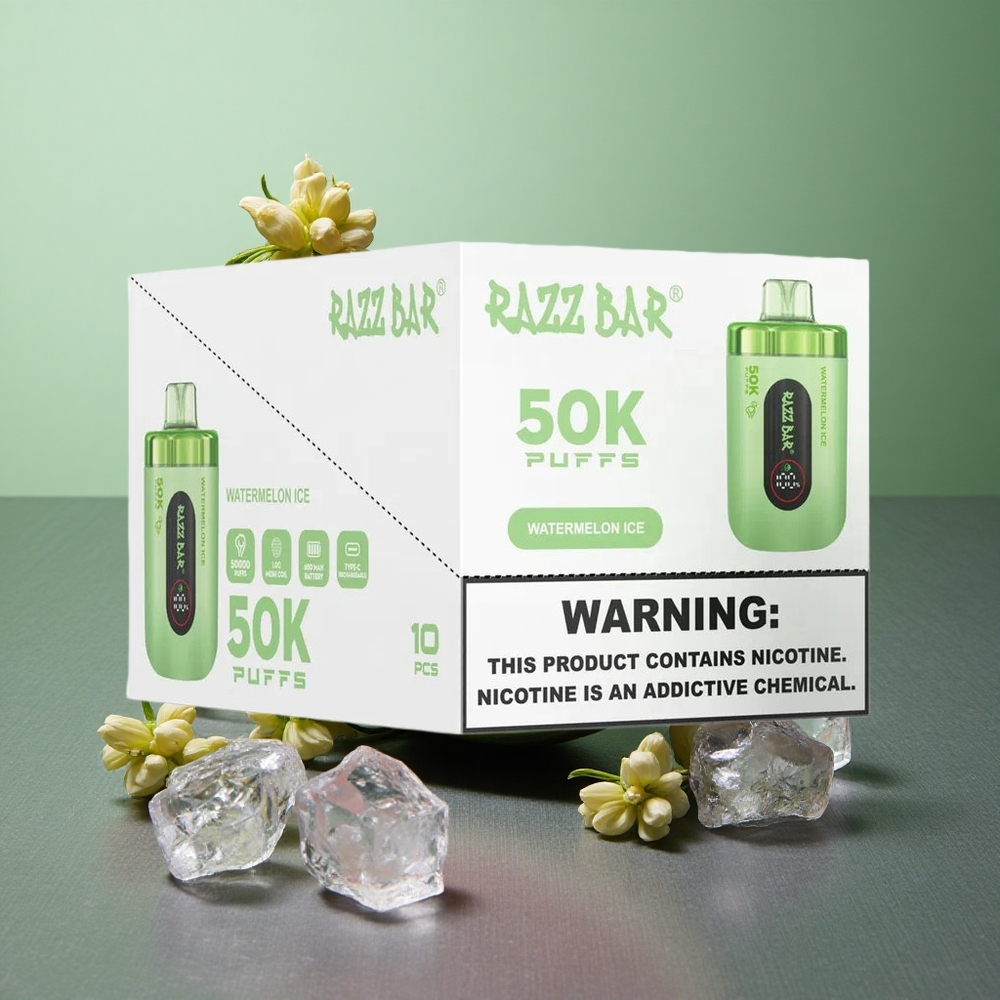 Watermelon Ice Razz Bar 50K Puffs UK Vape Wholesale Rechargeable