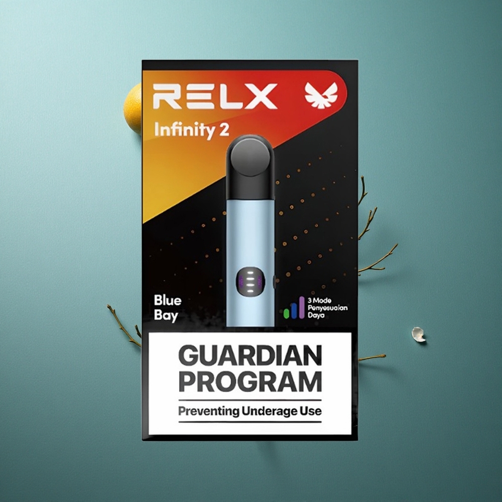 Blue RELX Infinity 2 650 Puffs UK Vape Wholesale with Metallic Finish & USB Type-C
