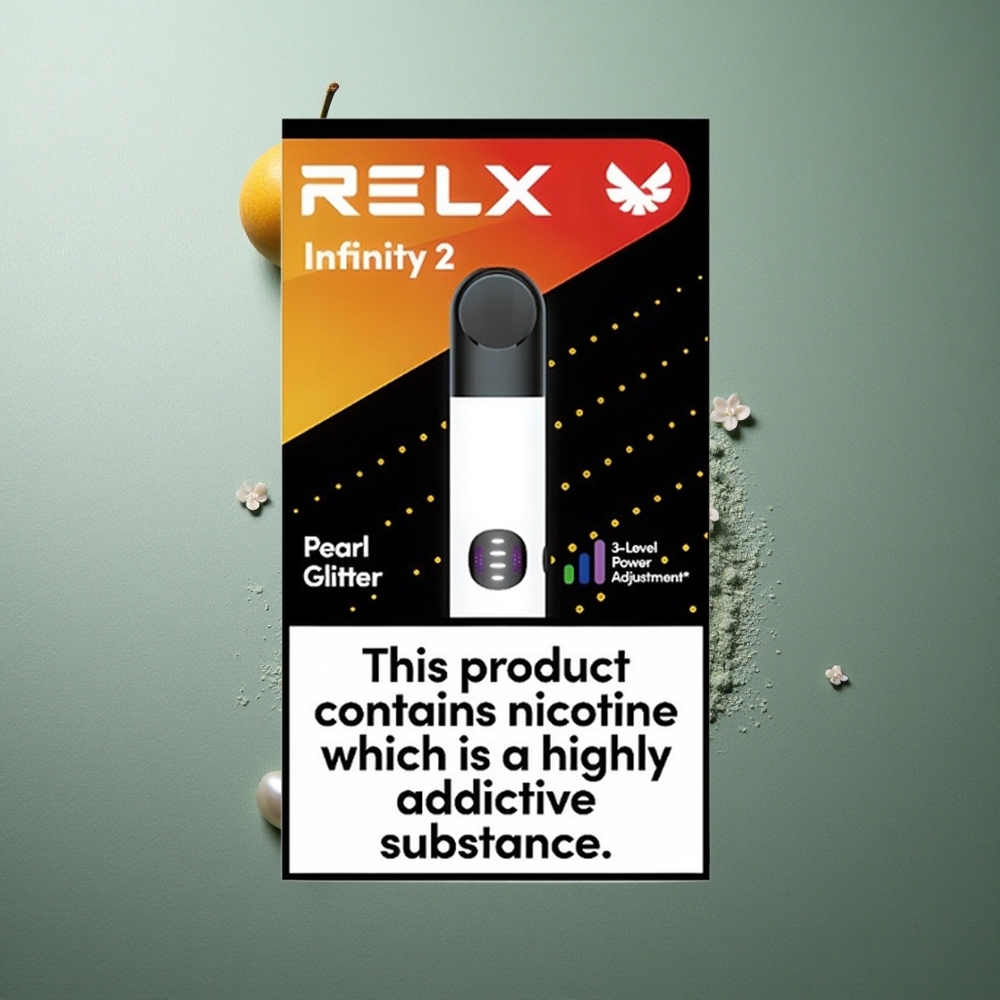 Pearl Powder RELX Infinity 2 650 Puffs UK Vape Wholesale Metallic Finish