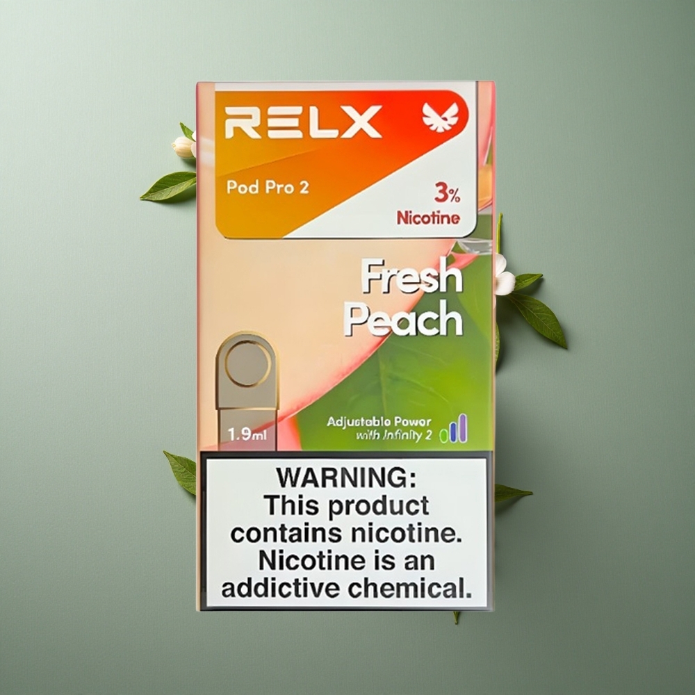 Fresh Peach RELX Pod Pro 2 600 Puffs UK Vape Wholesale 3% Nicotine