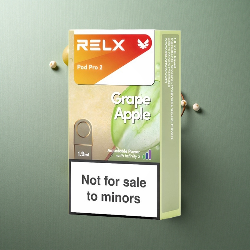 Grape Apple RELX Pod Pro 2 600 Puffs UK Vape Wholesale Eco Smooth Boost Modes